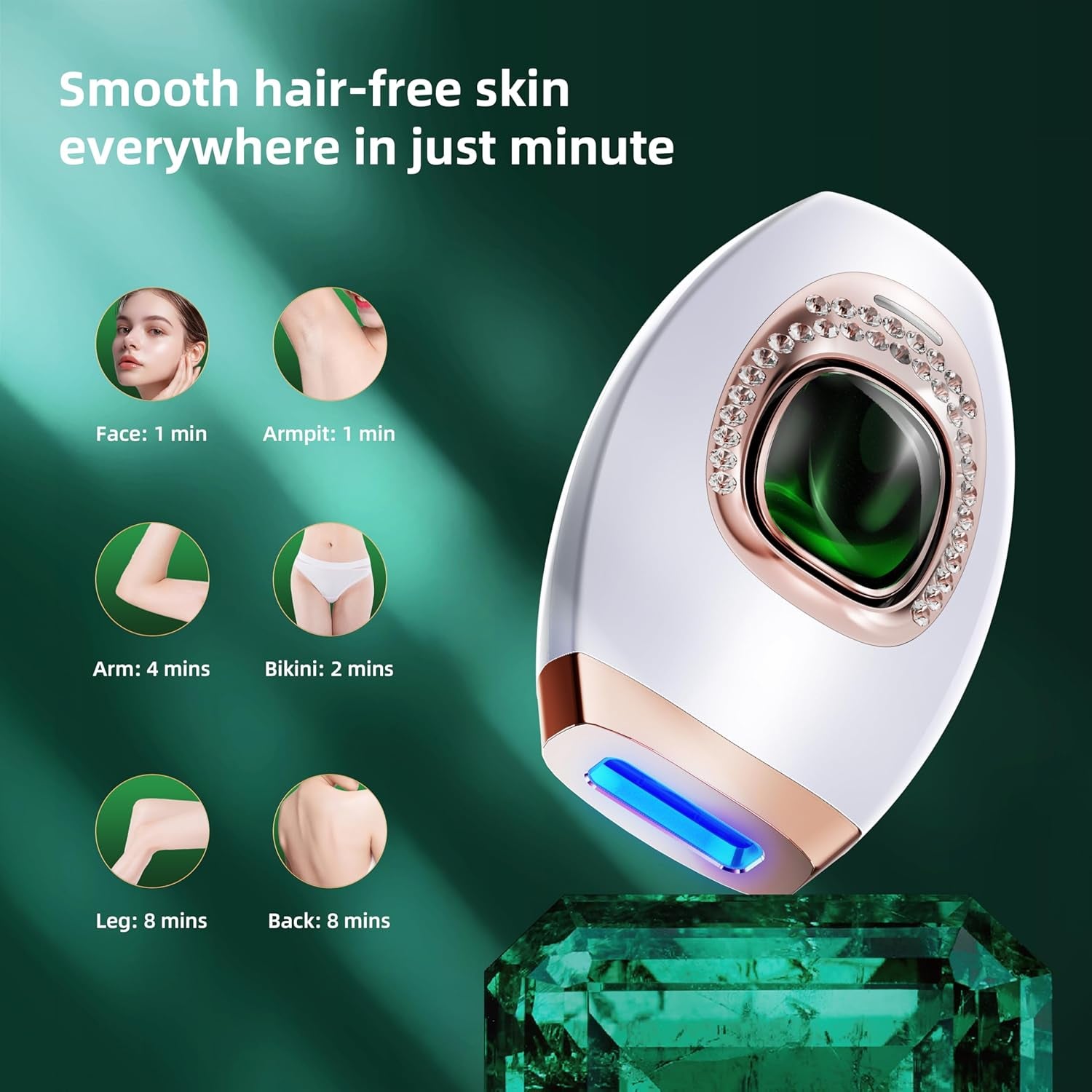 IPL Hair Removal Device,Laser Hair Removal,Laser Hair Removal for Women,Men, Hair Removal Device for Facial Legs Arms Whole Body Use, at Home Laser Hair Removal Device with 5Level