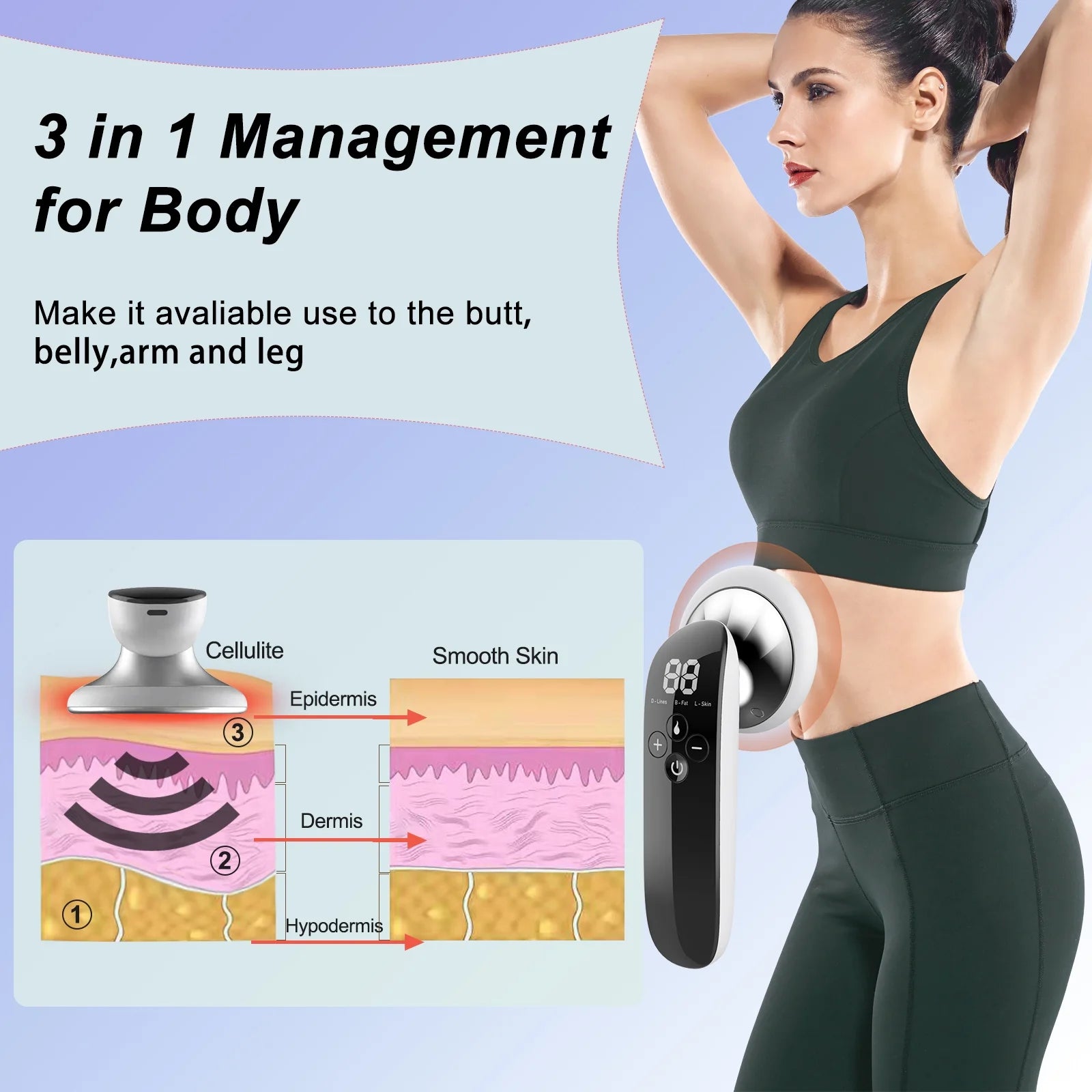 Body Shaping Machine Belly Arm Cellulite Stretch Mark Massager Tightening Device for Leg Ideal Gift for Mom