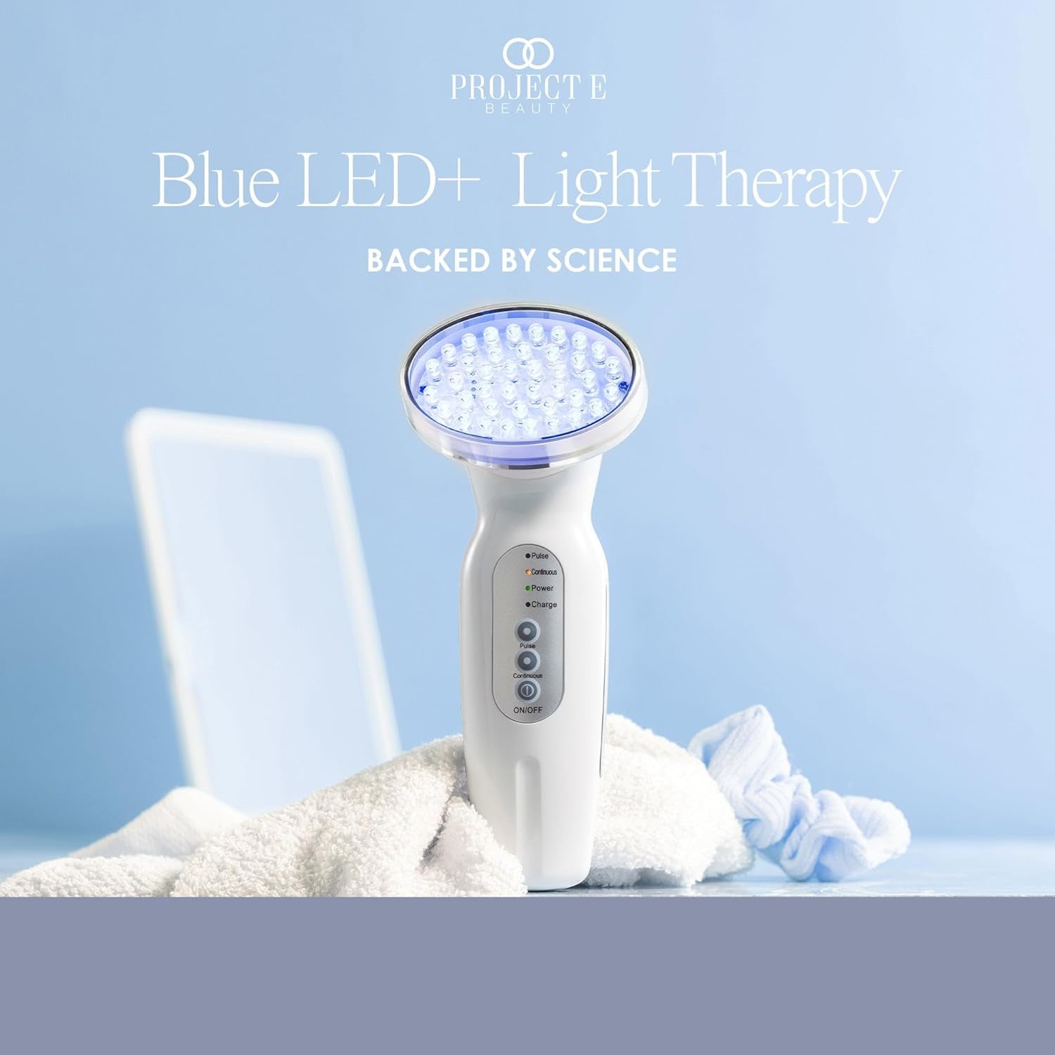 Blue LED+ Acne Light Therapy by  | Anti-Acne Skincare | Reduce Dark Spots & Scars | Calm Inflammation & Sensitive Skin | Remove Blemishes | for Skin Rashes & Oily Skin