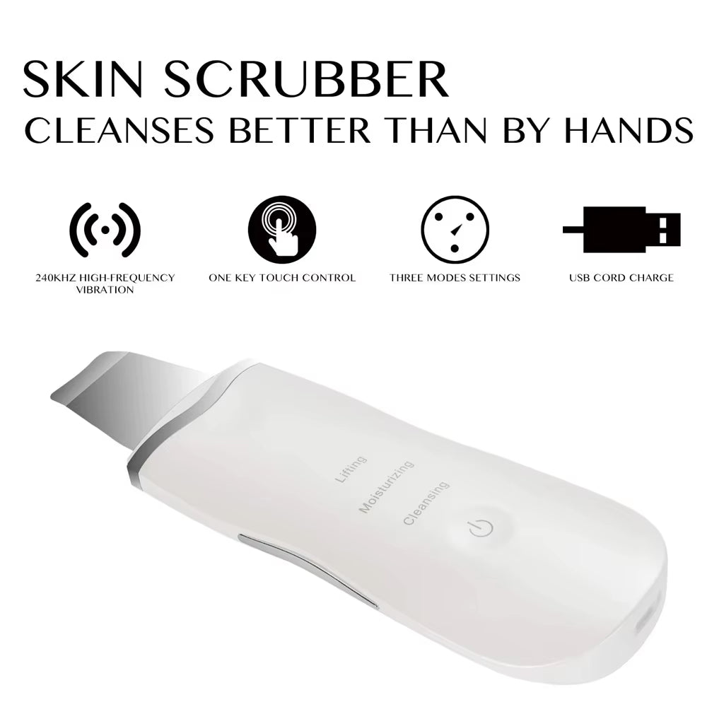 Skin Scrubber Deep Vibrate Facial Cleaner Shovel Spatula Not Ultrasonic Face Scrubber Pore Cleaner Facial Shovel Massager